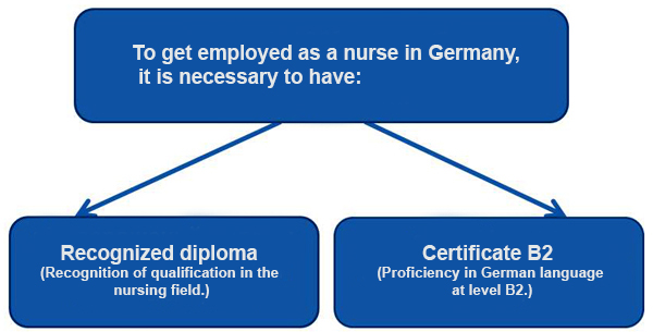 To get employed as a nurse in Germany, it is necessary to have:
